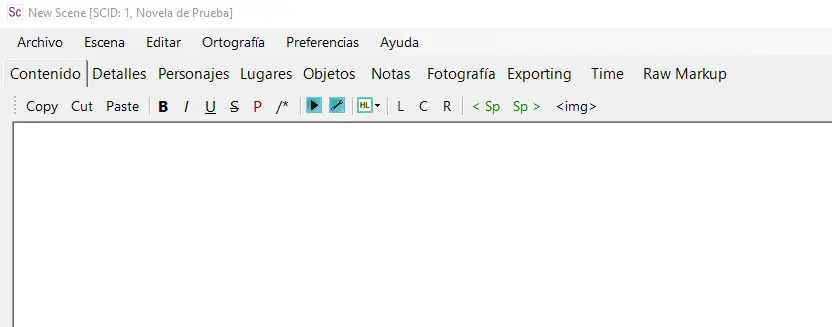 Editor de escenas